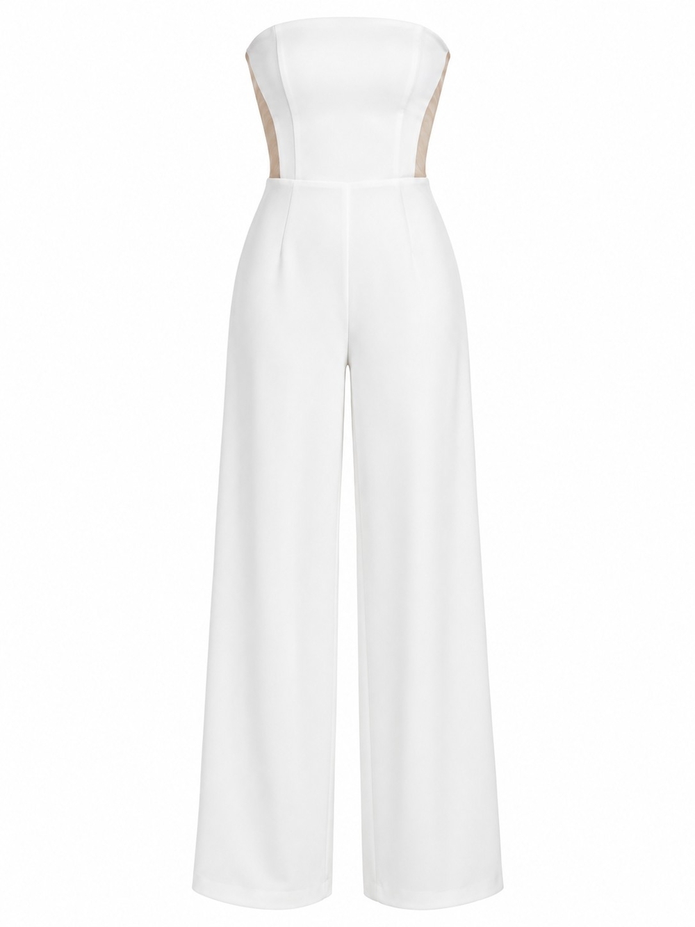 LULUS | NWT Adoring Occasion White Strapless Wide Leg Bridal Jumpsuit | L